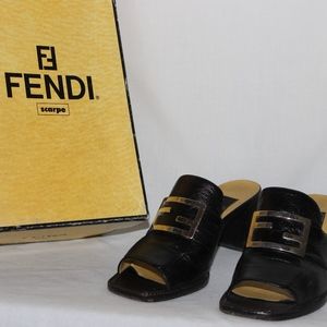 Designer leather mule